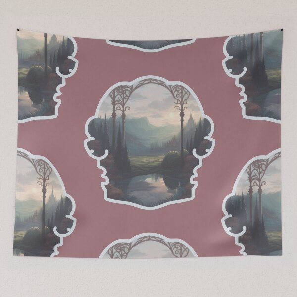 Item preview, Dreamy elven landscape designed and sold by faewildlingart.