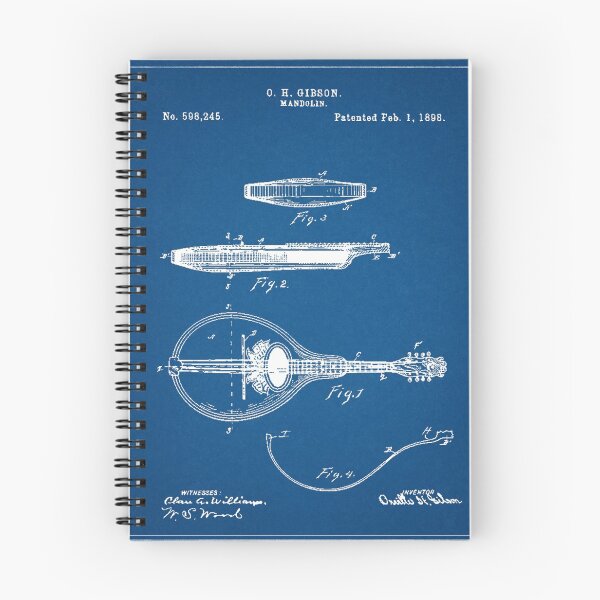 Item preview, 1898 Gison Mandolin Patent Blueprint designed and sold by Michael Kessel.