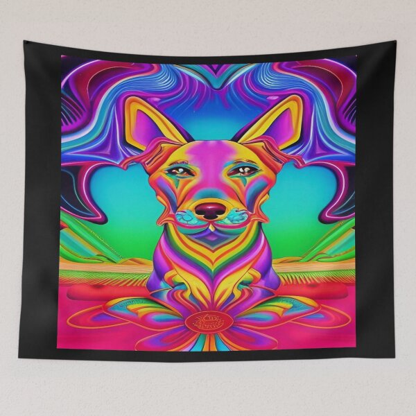 Item preview, Rainbow Doggy Abstraction Pets Dog Puppy Love Spectacular Doglove designed and sold by ValleyDream.