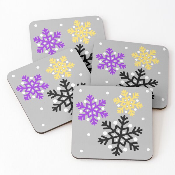 Item preview, Non-Binary Snowflakes AOP designed and sold by VirtualFaries.
