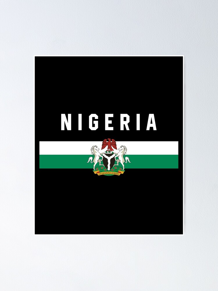 "Nigeria flag and coat of arms" Poster for Sale by MohjaDesign