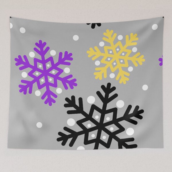 Item preview, Non-Binary Snowflakes AOP designed and sold by VirtualFaries.