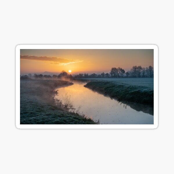 Sunrise on the Somerset Levels Sticker