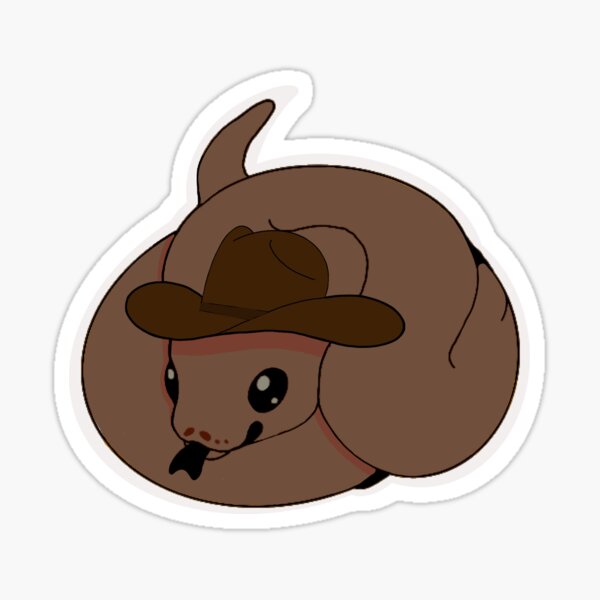 Braune Cowboy-Schlange Sticker