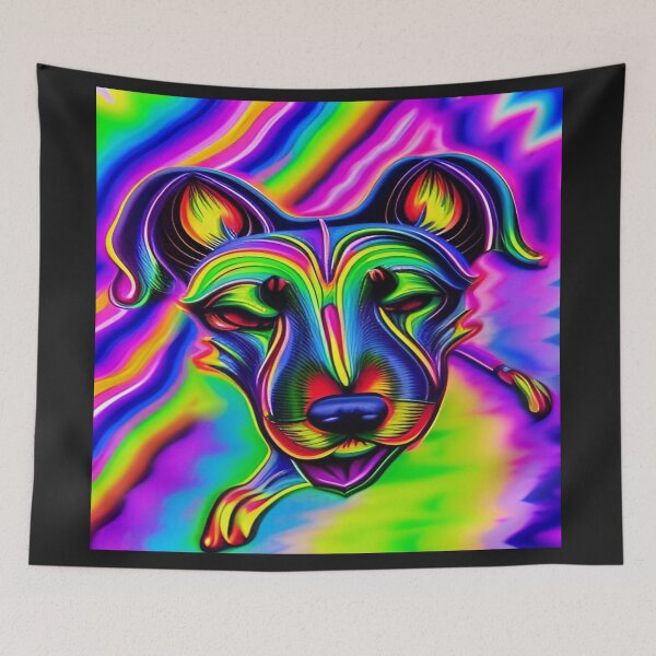 Item preview, Rainbow Doggy Abstraction Pets Dog Puppy Love Spectacular Doglove designed and sold by ValleyDream.