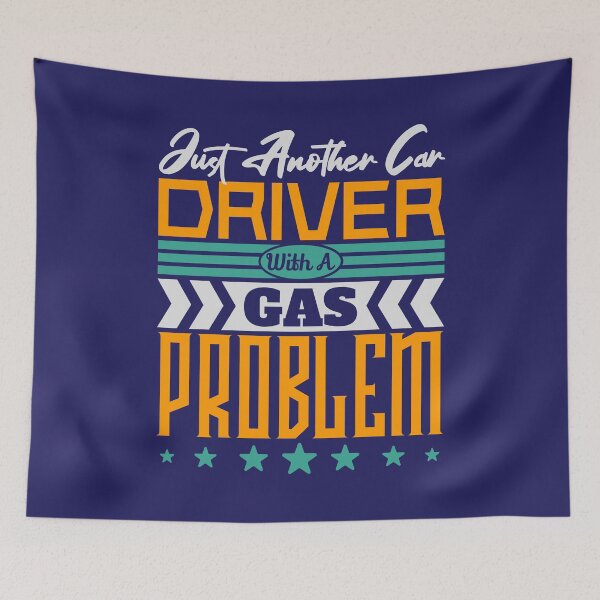 Item preview, Just Another Car Driver With A Gas Problem (Dark Blue-Magenta Colour Accessories) designed and sold by TextAndVectors.
