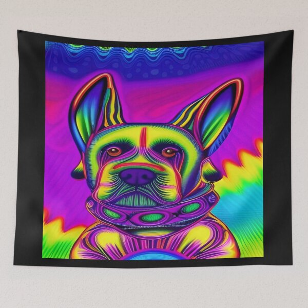 Item preview, Rainbow Doggy Abstraction Pets Dog Puppy Love Spectacular Doglove designed and sold by ValleyDream.