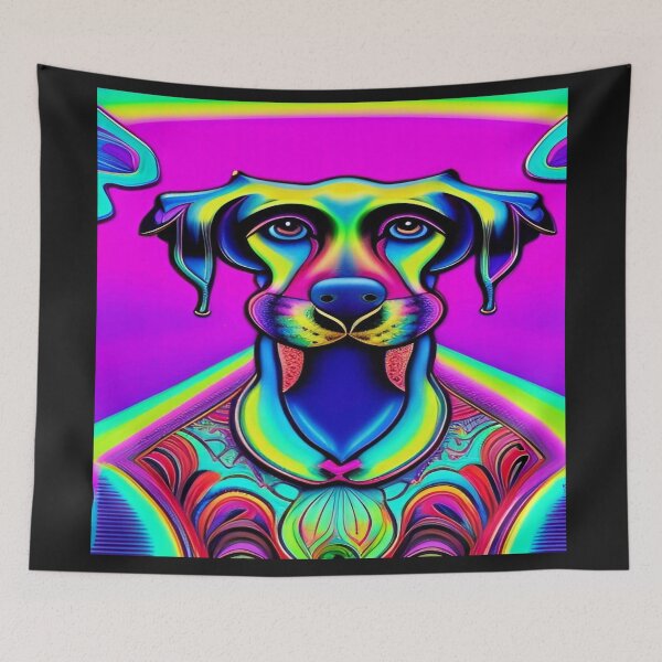 Item preview, Rainbow Doggy Abstraction Pets Dog Puppy Love Spectacular Doglove designed and sold by ValleyDream.