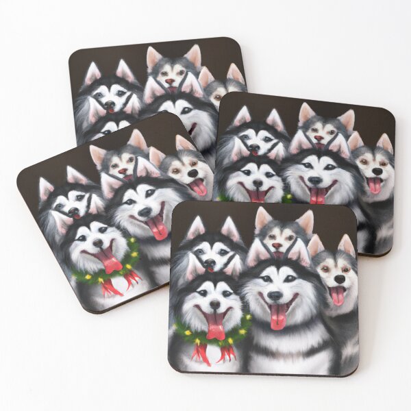 Item preview, christmas huskies designed and sold by elevatedPrints.