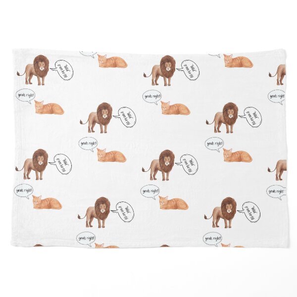 Sarcastic Lion and Cat Pet Blanket