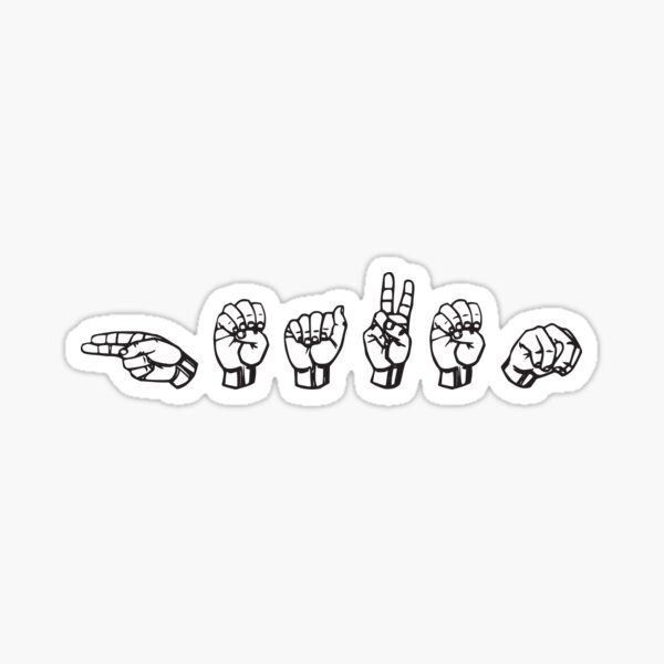 “Heaven - Name Hand Sign Language ASL Gift " Sticker for Sale by