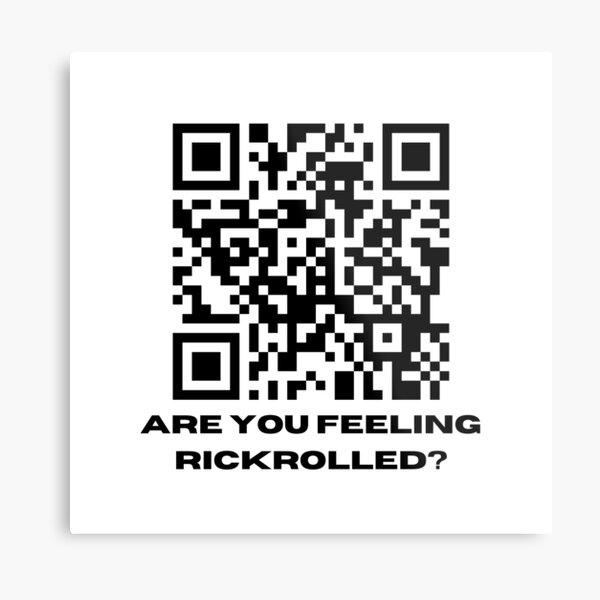 rickroll qr code Art Board Print for Sale by bsashop