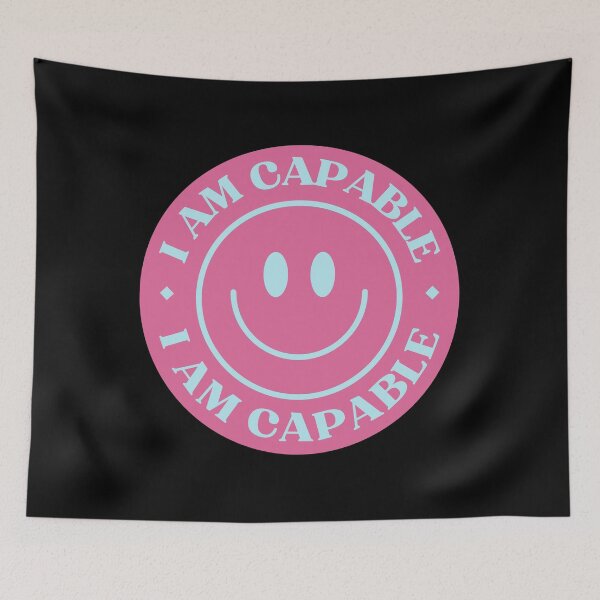 Item preview, I Am Capable Smiley Face designed and sold by NinniShop.