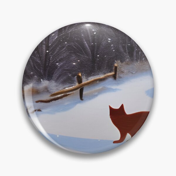 Item preview, Rustic Winter Morning Landscape With Cat designed and sold by DigitalMandy.