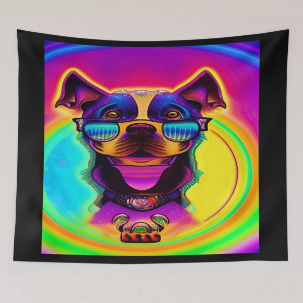 Item preview, Rainbow Doggy Abstraction Pets Dog Puppy Love Spectacular Doglove designed and sold by ValleyDream.