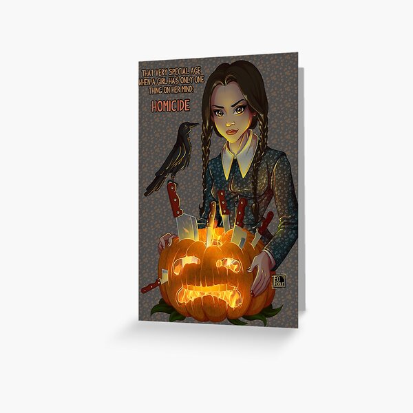 Wednesday Addams - Homicide Greeting Card