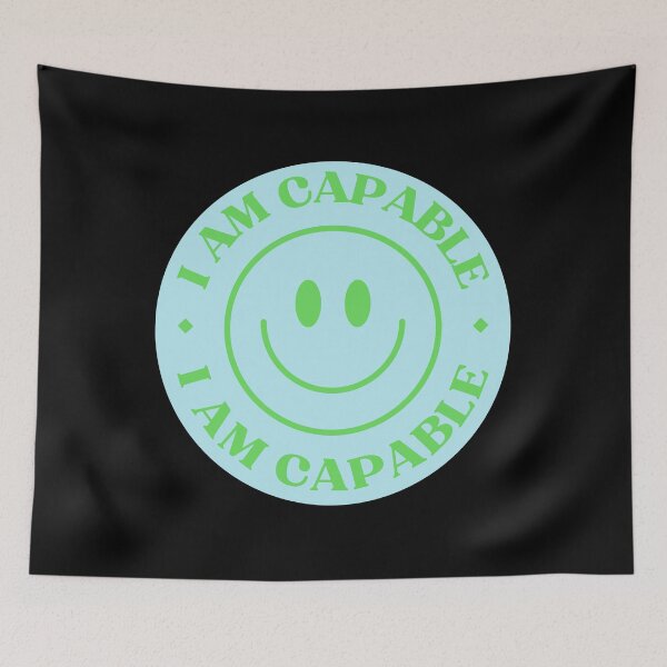 Item preview, I Am Capable Smiley Face designed and sold by NinniShop.