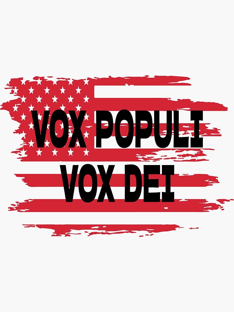 Vox Populi Vox Dei Positive Latin Quote Sticker For Sale By Caligrapho Redbubble