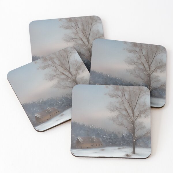 Item preview, Rustic Winter Morning Landscape Pastel Painting designed and sold by DigitalMandy.