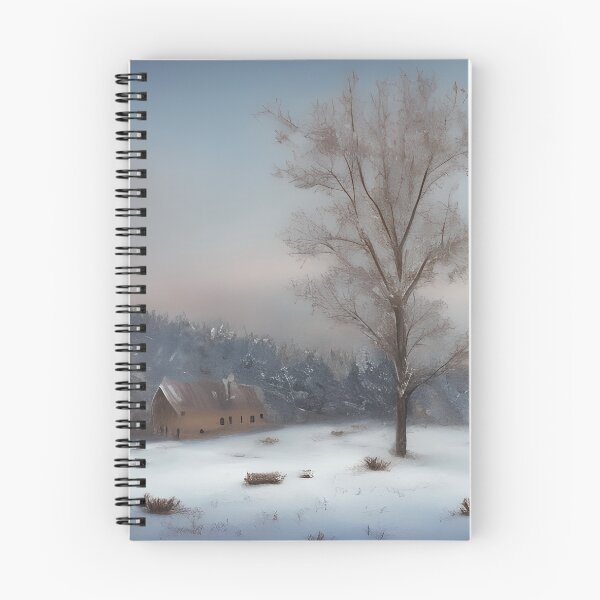 Item preview, Rustic Winter Morning Landscape Pastel Painting designed and sold by DigitalMandy.
