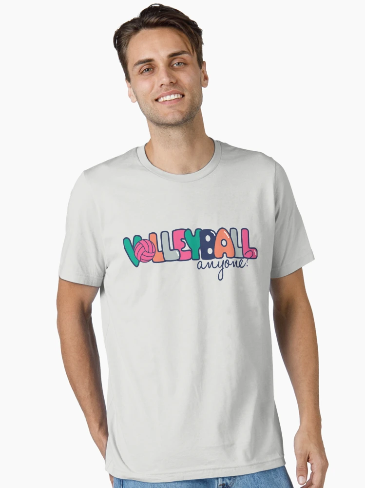 Volleyball Anyone in Bright Bubble Letters