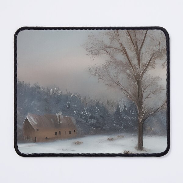 Item preview, Rustic Winter Morning Landscape Pastel Painting designed and sold by DigitalMandy.