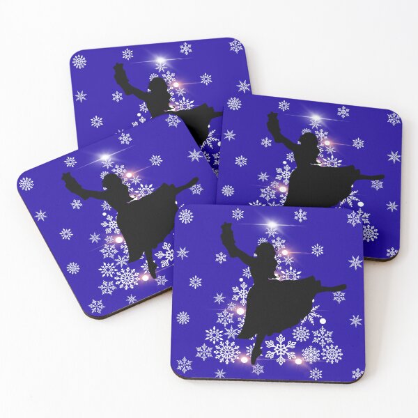 Item preview, The Nutcracker Ballet, Clara and Christmas Tree Christmas Holiday Dance-Blue designed and sold by Kate Hyunsu Cho.
