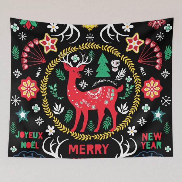 Item preview, 65 MCMLXV Scandinavian Nordic Christmas Blanket Pattern designed and sold by 65 MCMLXV.