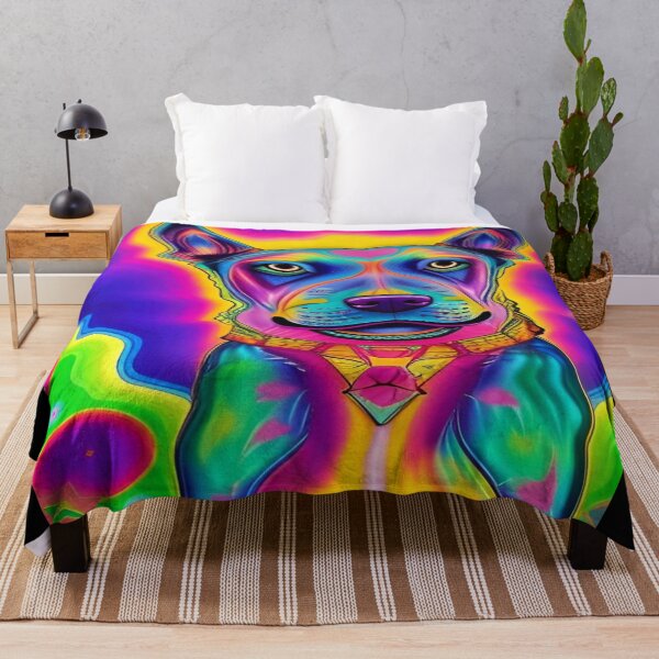 Item preview, Rainbow Doggy Abstraction Pets Dog Puppy Love Spectacular Doglove designed and sold by ValleyDream.