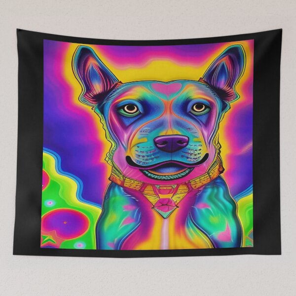 Item preview, Rainbow Doggy Abstraction Pets Dog Puppy Love Spectacular Doglove designed and sold by ValleyDream.