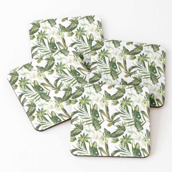 Item preview, White Orchid Flower Pattern designed and sold by WildAliceArt.