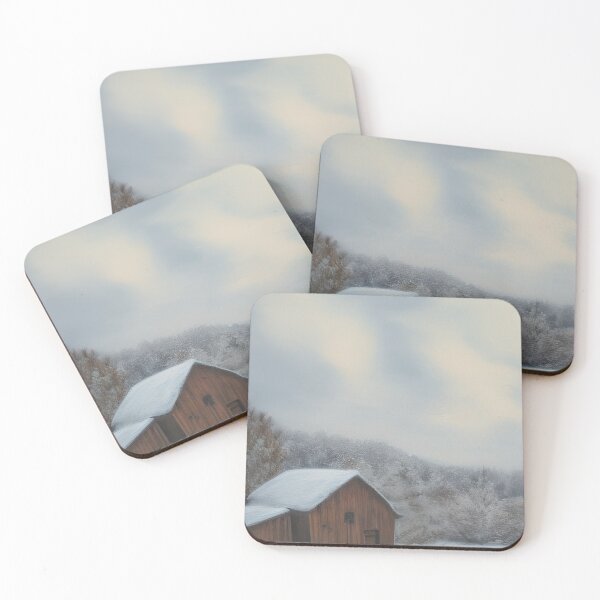 Item preview, Rustic Winter Morning Landscape Pastel Painting designed and sold by DigitalMandy.