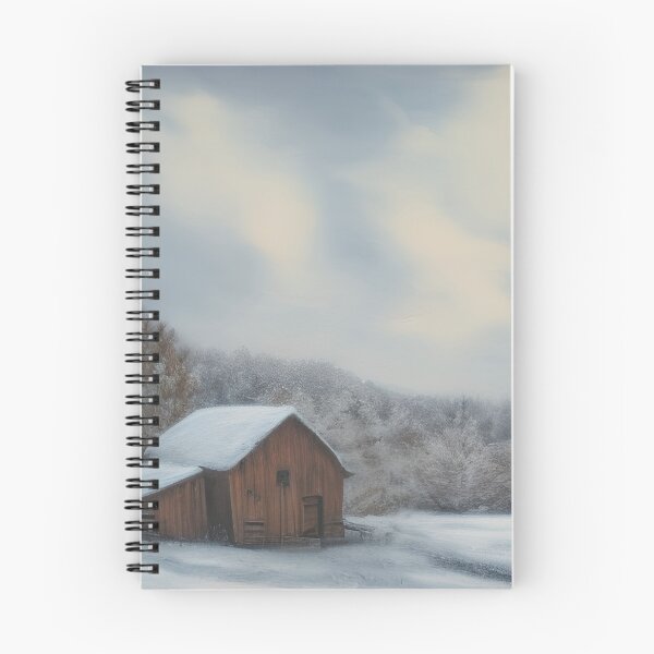 Item preview, Rustic Winter Morning Landscape Pastel Painting designed and sold by DigitalMandy.
