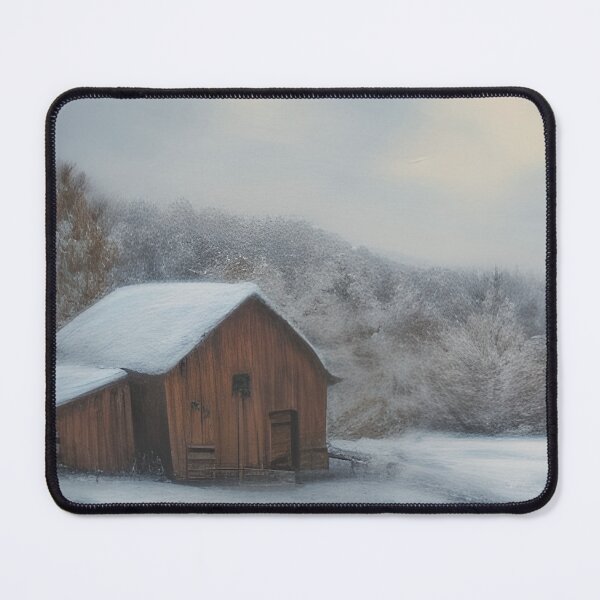 Item preview, Rustic Winter Morning Landscape Pastel Painting designed and sold by DigitalMandy.