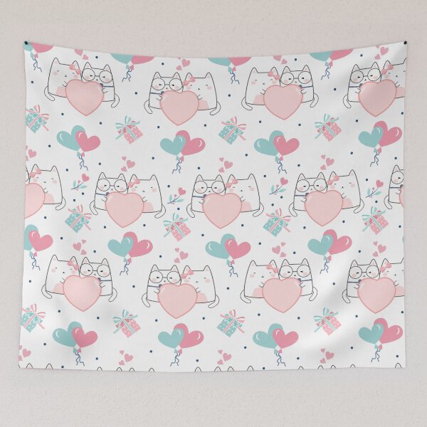 Item preview, Anime cute cat couple Colorful  pattern design. Rabbits iPhone or Samsung Phone Case Cover designed and sold by RoManSmArt.
