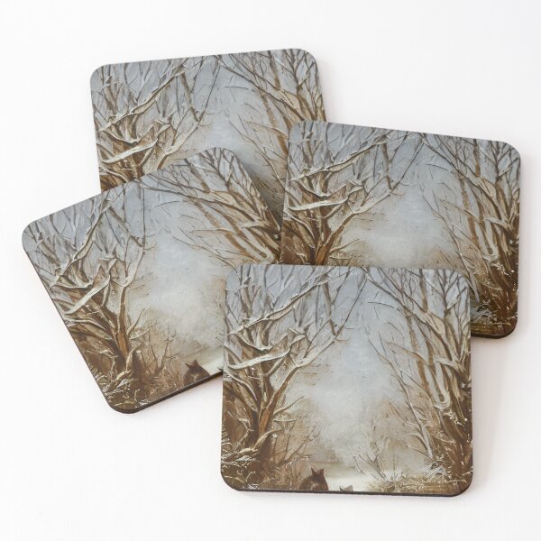 Item preview, Rustic Winter Morning Landscape Pastel Painting designed and sold by DigitalMandy.