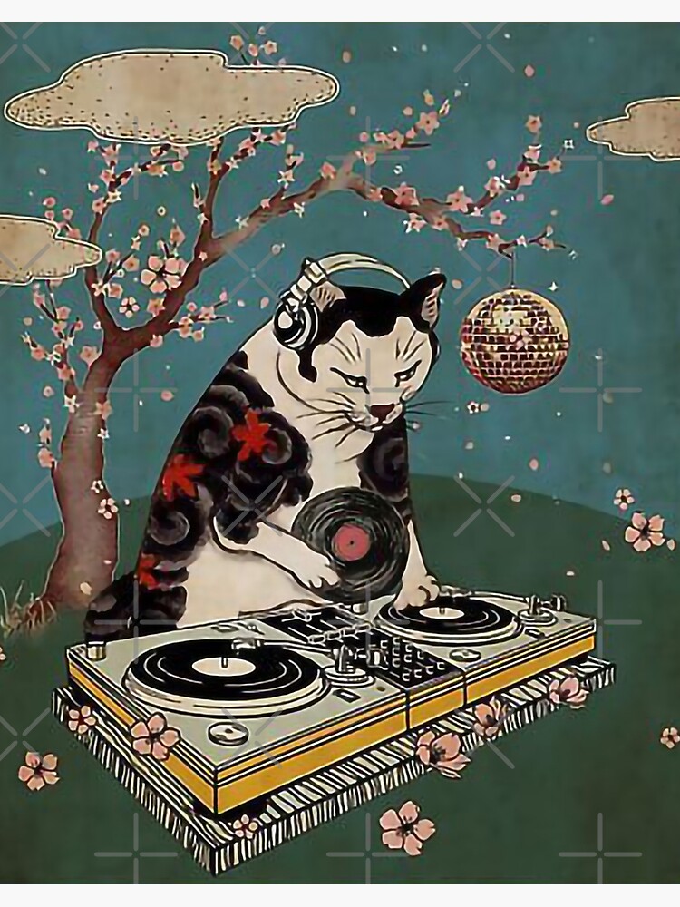 DJ Cat | Art Board Print