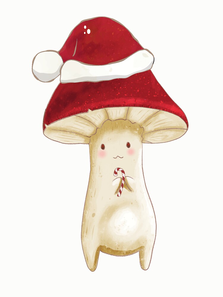 Thumbnail 7 von 7, Pullover, Cottagecore Weihnachtspilz-Weihnachtsmannmütze mit Zuckerstangen-Weihnachtsdesign-Grafik designt und verkauft von QuanJewelry.