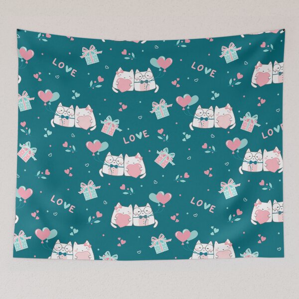 Item preview, Сute Anime cat couple Colorful  pattern design. Rabbits iPhone or Samsung Phone Case Cover designed and sold by RoManSmArt.