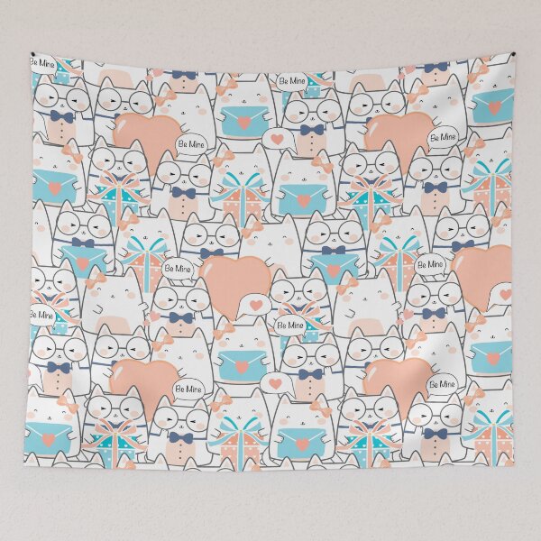 Item preview, Сute Anime cat couple Colorful  pattern design. Rabbits iPhone or Samsung Phone Case Cover designed and sold by RoManSmArt.