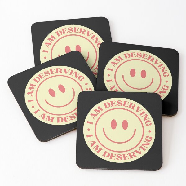 Item preview, I Am Deserving Smiley Face designed and sold by NinniShop.