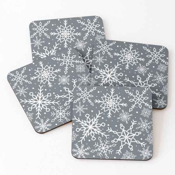 Item preview, Ice Grey Snowflake Pattern designed and sold by seasprayart.