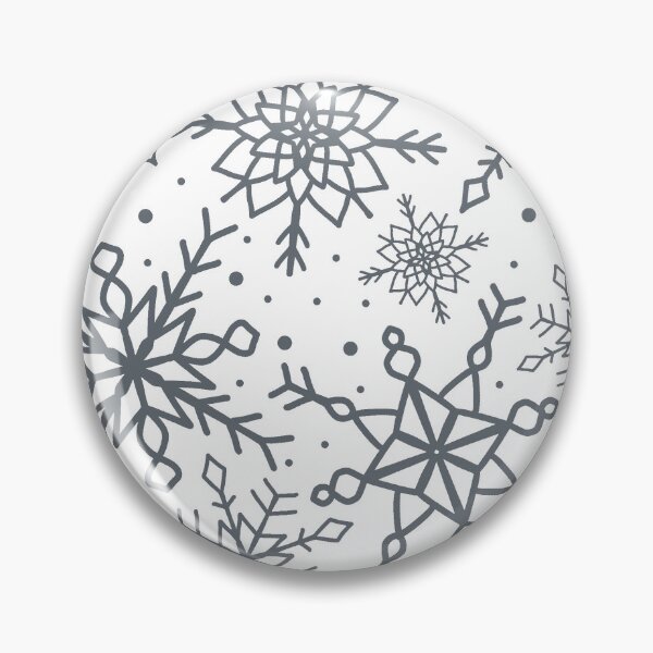 Item preview, Ice Grey Snowflake Pattern Version 2 designed and sold by seasprayart.