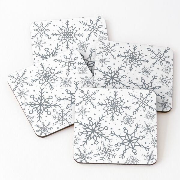 Item preview, Ice Grey Snowflake Pattern Version 2 designed and sold by seasprayart.