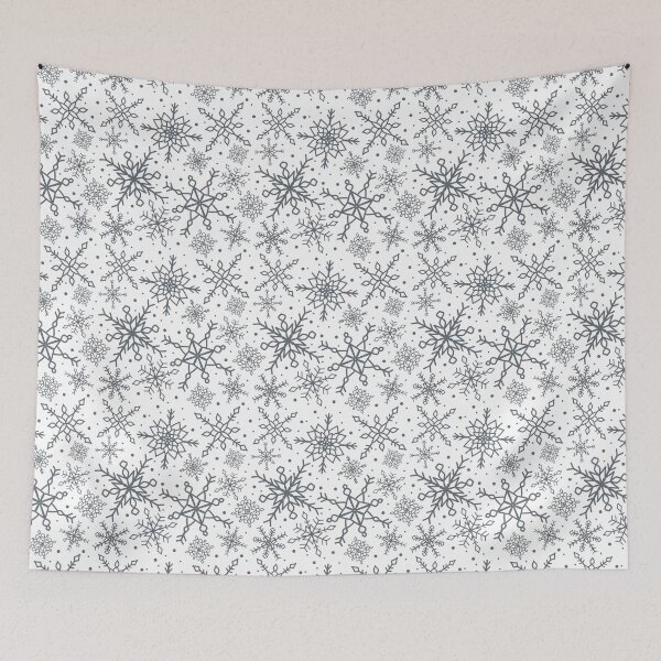 Item preview, Ice Grey Snowflake Pattern Version 2 designed and sold by seasprayart.