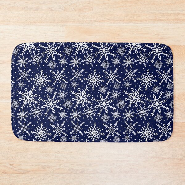 Item preview, Midnight Blue Snowflake Pattern designed and sold by seasprayart.