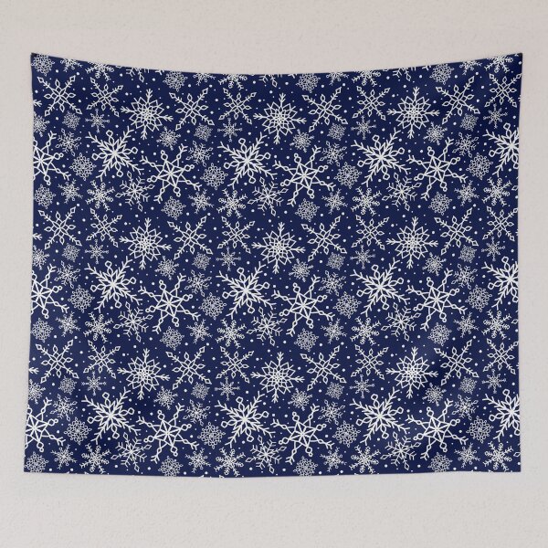 Item preview, Midnight Blue Snowflake Pattern designed and sold by seasprayart.
