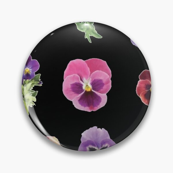 Item preview, Watercolor Violet Yellow Pink Flowers on Black designed and sold by Pavnud.