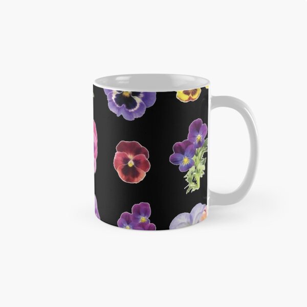 Item preview, Watercolor Violet Yellow Pink Flowers on Black designed and sold by Pavnud.