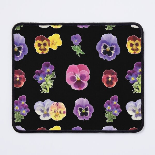 Item preview, Watercolor Violet Yellow Pink Flowers on Black designed and sold by Pavnud.